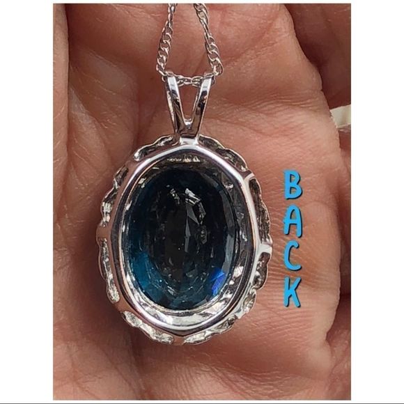 Clyde Duneier London Blue Topaz 14K & 10K Necklace - Picture 4 of 13